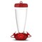 Perky-Pet Plastic Top-Fill Hummingbird Feeder with Ant Moat 4 Ports Red 24 Oz